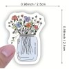 500 pcs Sticker Roll Various Floral Theme Designs Semi Gloss