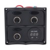 Rocker Switch Panel 3 Gang LED Waterproof DC12V‑24V with Display