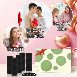 Triko Paquete de 100 Ligas para el cabello, Coleteros para Mujer, Ligas Elásticas para Cabello Grueso, Sin Costuras, Ideales como Ligas para Coleta, Suaves y Resistentes (Negro)
