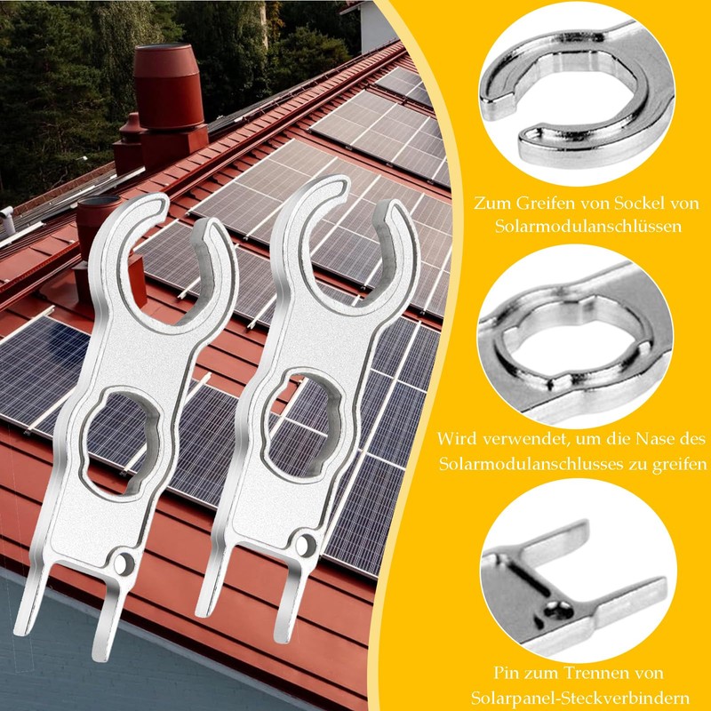 QttvbTna 2 x MC4 key tensioner set, solar panel cable,