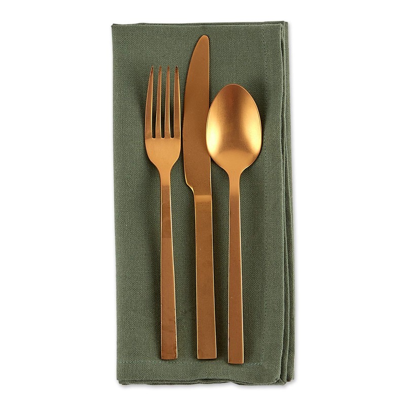 DII Solid Napkin Set Collection, 20x20, Artichoke, 6 Piece