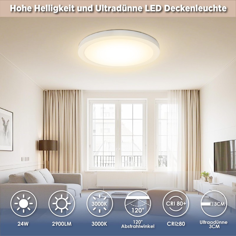 L5L3D Ceiling Light LED Ceiling Light, Diameter 28 x 3