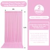 10ftx12ft Wrinkle Free Pink Backdrop Curtain, 2 Panels 12FT Height