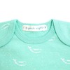 Organic Cotton Baby Sleepsuit - Sage Green Tiny Whales, 0-3