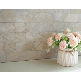 2 Pieces Peel and Stick 3 x 6 Inch 3D Wall Tiles, PVC Composite Wall Tiles, Stick on Backsplash Tiles for Kitchen, Bathroom, Laundry Room, Camper, Fireplace