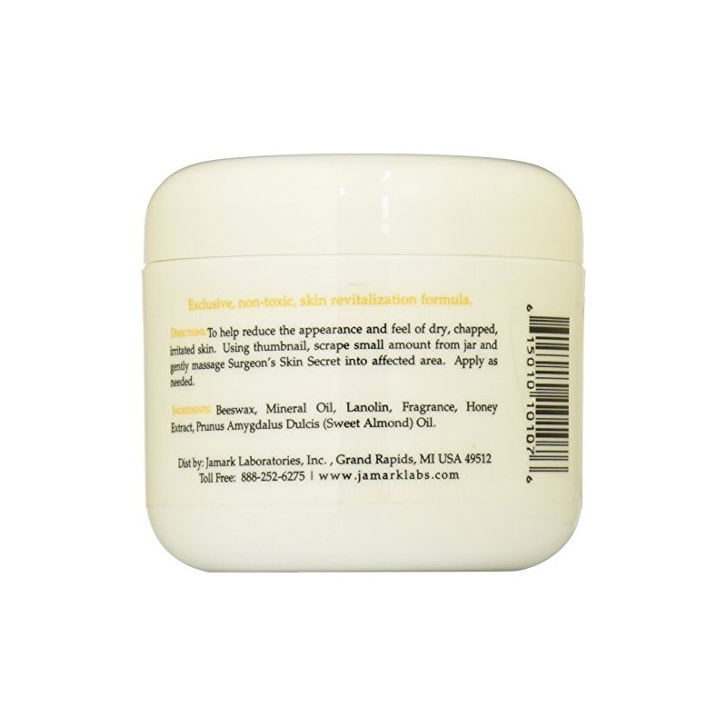 Surgeon's Skin Secret Beeswax Moisturizer 4oz. Jar - Honey Almond