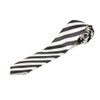 Black & White Striped Skinny Tie