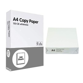 A4 White Paper Sheets 80gsm Bright White Paper Office Printer Copier Paper Laser Inkjet Paper Strong Sharp Acid Free A4 Paper Reams 500-2500 Sheets HTUK (1x A4 Ream - 500 Sheets)