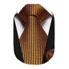 HISDERN Men's Tie Set Orange Ties and Pocket Square Polka