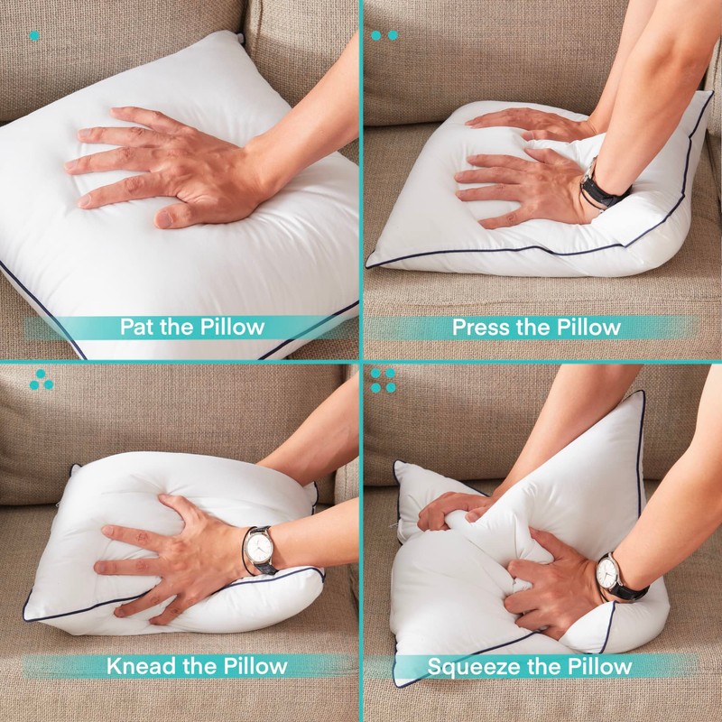 Ichrysania 18x18 Inch Pillow Inserts Set of 2-100% Cotton Cover,