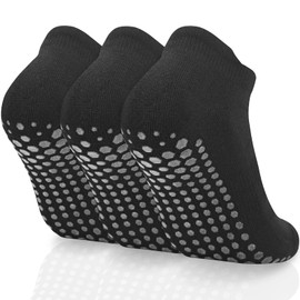 Smlper Non Slip Yoga Socks for Women & Men, Anti Skid Grip Socks with Rubber Soles, Ideal for Pilates, Ballet, Dance, Fitness, Home & Hospital Use