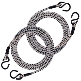 6FT/1.8m Long Heavy Duty Elastic Bungee Straps, 72-Inch Long Luggage Rope Tie Downs Cable Bungee Cords with Hooks for Camping, Tarps, Bike,Cars,Roof Racks,Tent Transport Locking (72-Inch, 1)