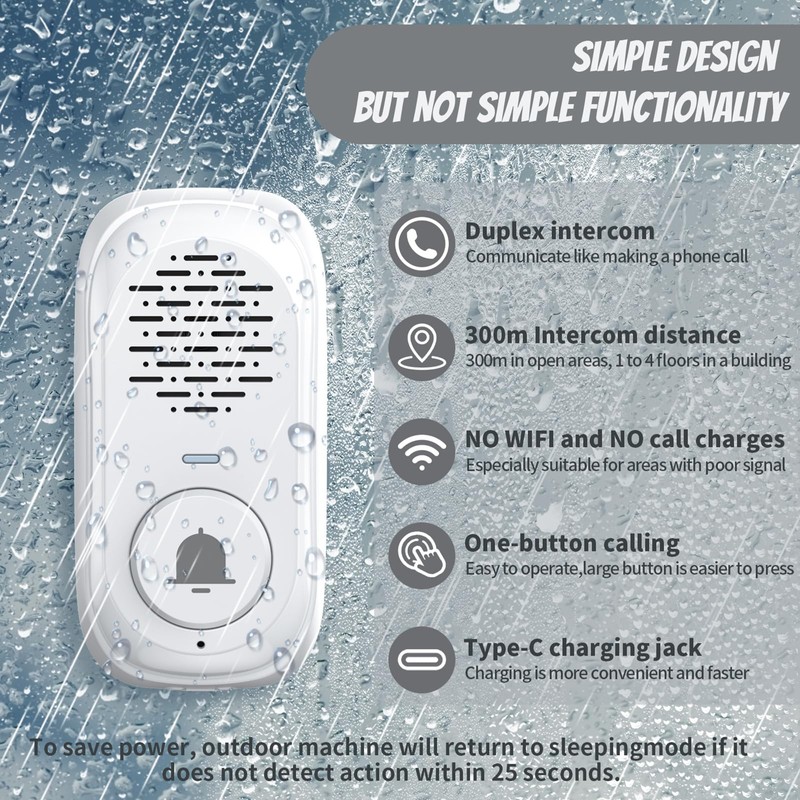 PANDAAR Intercoms Wireless for Home,Real-Time Two Way Voice Communication Intercom