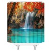 YNFUQANLN Fall Waterfall Shower Curtain Tree Forest Waterfall Jungle Autumn