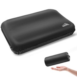 Wolfyok Outdoor Camping Pillow, Urethane (Automatic Inflation in 3 Seconds, No Hassle Required, Optimal Sleeping), Outdoor Pillow, Inflator Pillow, Multi-Level Altitude Adjustable, High / Low