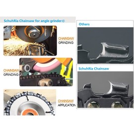 Chainsaw disc/Stump Remover/Stump Grinder/Wood Carving Disc for 4'' or 4"-1/2" Angle Grinder, 5/8" Arbor,Chromium Plating Reinforcement,Shaping and Cutting Disk (Orange, 4Inch22Teeth)