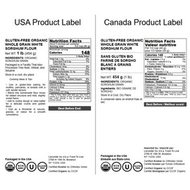 Food to Live Gluten-Free Organic White Sorghum Flour, 1 Pound – Non-GMO Whole Grains, Finely Ground, Pure, Raw. Good Source of Protein and Fiber. Great for Baking. Vegan, Kosher, Bulk