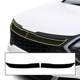 BOGAR TECH DESIGNS Outer Front Chrome Delete Overlay Compatible with Kia Sportage 2023-2025, Gloss Black
