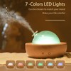 Fancemot Glass Essential Oil Diffuser with Real Wood Base, 180ml