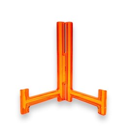 Alligator L-Shaped Dish Stand, Frame Stand, Display Stand, Photo, Clock, Art Board, Acrylic (Orange, L4 (for 5.5 - 7.1 inches (14 - 18 cm) Plates))