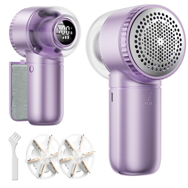 Fabric Shaver with Lint Brush, Large Lint Shaver with Digital