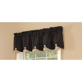 Park Designs Carrington Lined Scallop Valance, 58 x 15