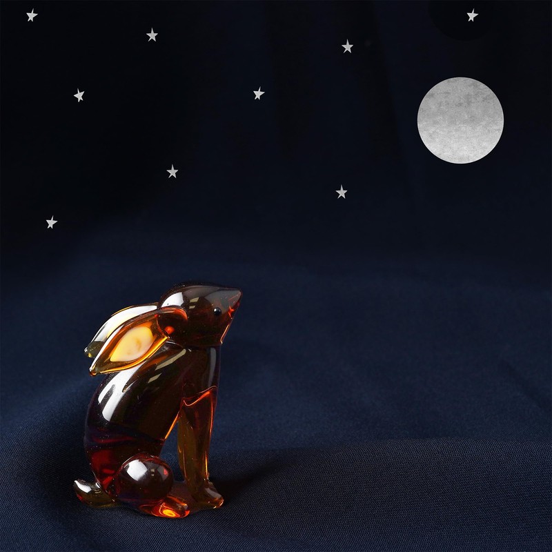 CGB Giftware Glass Stargazing Hare Ornament | Brown | Gift