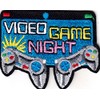 "VIDEO GAME NIGHT" - Iron On Embroidered Applique Patch -