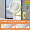 Auxmir 8'' Wall Mounted Lighted Makeup Mirror, 3200mAh Rechargeable Double-Sided