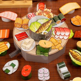 BROVITI DIY Fun 3D Simulate Japanese Cuisine Scenes Paper Activities Art Craft Make Your Own Gourmet Paper Craft Supplies for Relief Stress Pass The Time for Anyone Who Loves Creative Play