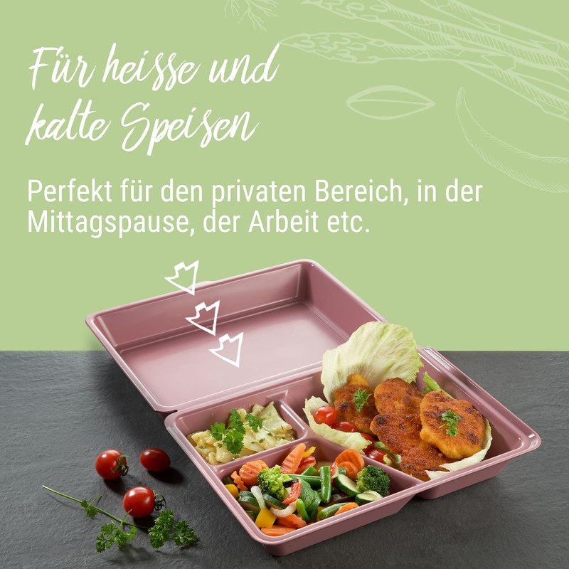 elastoREuse - Reusable food box 0.8 l 2-part - sustainable