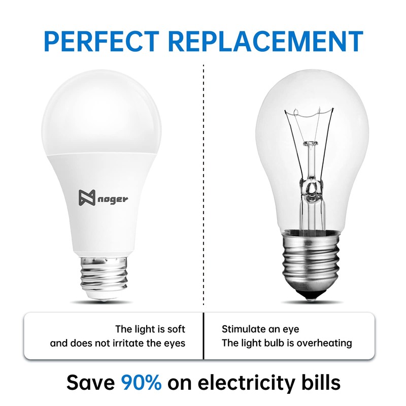 Noger 3-Way Led Light Bulbs A21 4 Pack, 50 100