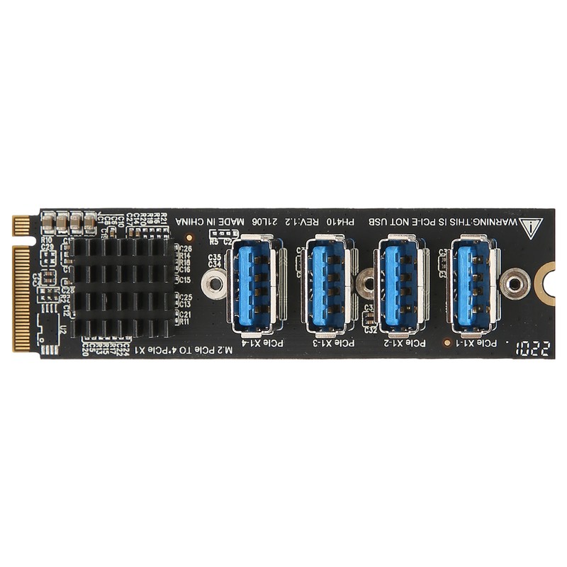 M.2 to PCIe Expansion Card PCIE 4 Ports Strong Anti