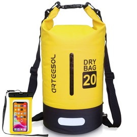 Dry Bag 5L/10L/20L/30L Wet Bag Waterproof Bag with Phone Pouch Double Shoulder Strap Backpack for Travelling Fishing Cycling Kayaking Swimming Boating Beach