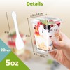 TLAZZ 20 Pack 5 Oz Plastic Dessert Cups with Lids
