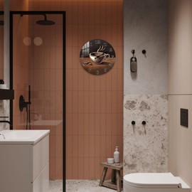 Wooden Wall-Clocks for Living Room - 14 Inch Analog Kitchen Clocks Wall Battery Operated - Vintage Rustic Wall Clock Silent Non Ticking for Bedroom Office Home Decor