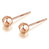 Silver 925 Earrings, Silver, Black, Hypoallergenic, Cool Ball, Simple, Polygonal,