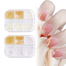 Doyime Nail Parts [Set of 3] Metal Parts, Nail Pearl, Sphere, 3D Nail Parts, Brion, Nail Art, Nail Decoration