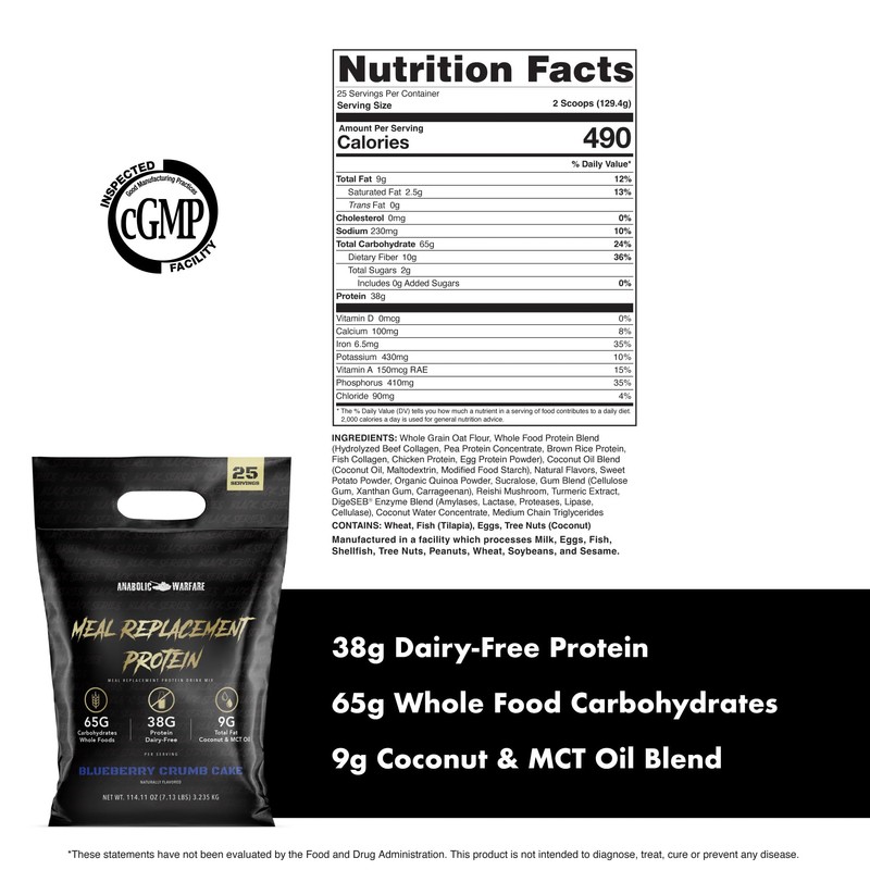 Anabolic Warfare Anabolic Warfare Meal Replacement Protein Whole Food Meal