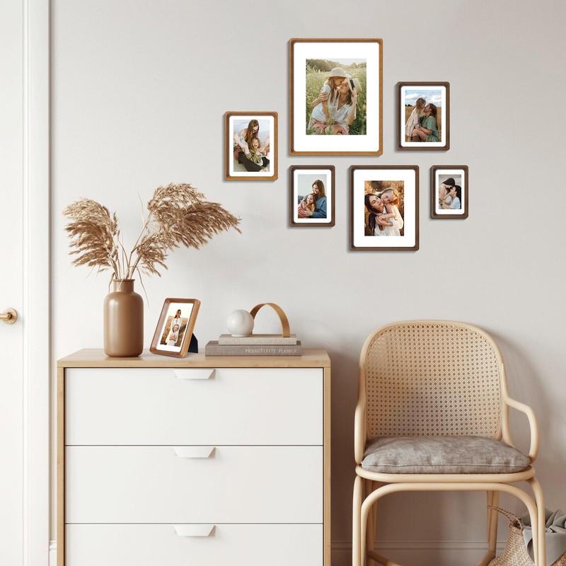 ccdcc 6x8 Picture Frame Set of 2, Solid Wood Frames