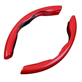 Aramox Cubierta del Volante de Fibra de Carbono Universal en Todas Las Estaciones, Cubiertas de de Automóvil, Cubierta de la Rueda Protector de Fibra 