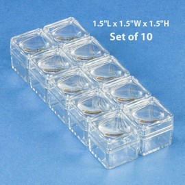Nature-Watch 1.5 Inch Bug Boxes with Magnifying Lid (Pack of 10 Boxes)
