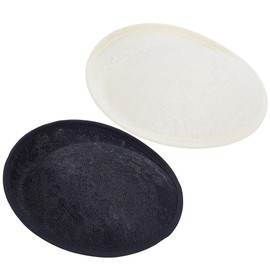 HOBBIESAY 2Pcs Hat Base 2 Colors Millinery Fascinator Base Cloth Fascinator Hat Base Cocktail Hats Making Base Women Sinamay Hat Base for Making Party Wedding Church Hat