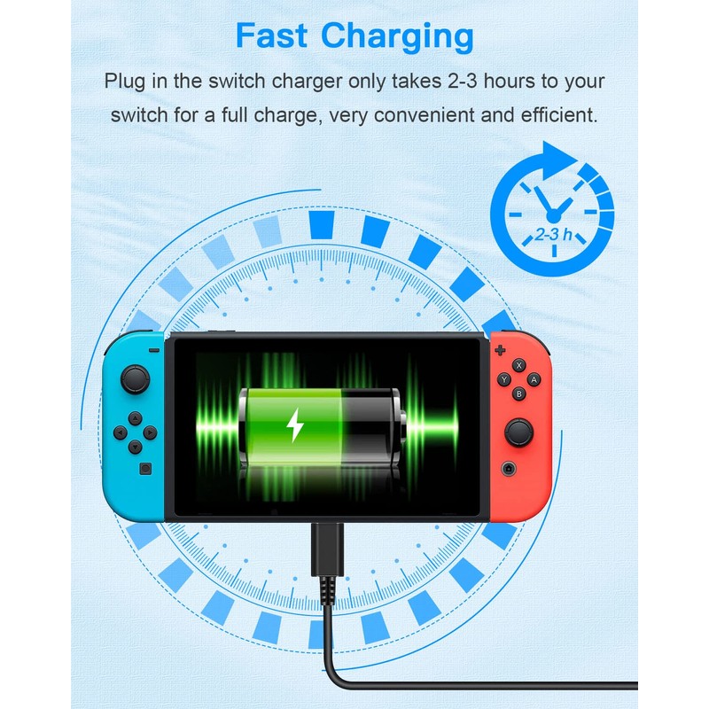 Fast Charger for Switch/Switch OLED/Switch Lite, Switch Ac Adapter Cable
