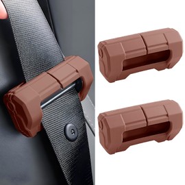 vvag 2PCS Car Seat Belt Buckle Covers, Anti-Scratch Silicone Seatbelt Clip Protective Cover for Car Safety, Soft & Durable Buckle Protector Car Accessories for Men Women (Orange)