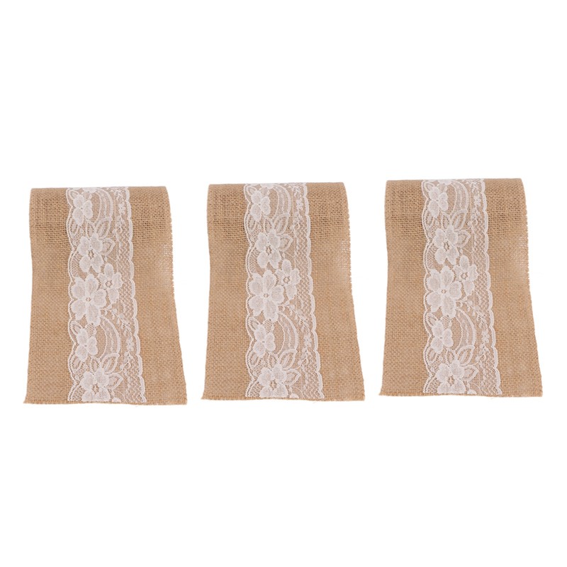 3 Rolls Jute Lace Ribbon Simple Elegant Jute Lace Ribbon