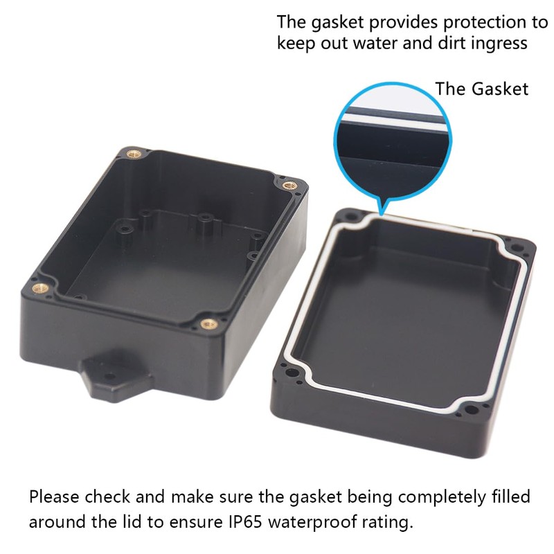 Zulkit Junction Box ABS Plastic Dustproof Waterproof IP65 Universal Electrical