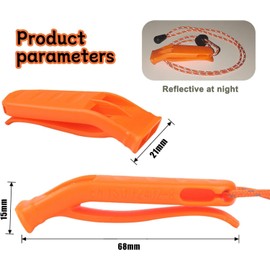 LimCryspp 2 Emergency Whistles Safety Lifeguard Whistles Survival Sharp Loud Explosions with Children Rope Kayak Life Jacket Boating Fishing Boat Camping Hike Hunting Rescue Dog Signals