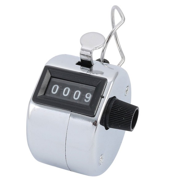 uxcell Hand Tally Counter 4 Digit Number Handheld Metal Mechanical