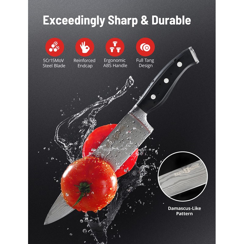PARIS RHÔNE Kitchen Knife Set, 16-Piece High-Carbon Stainless Steel Knife